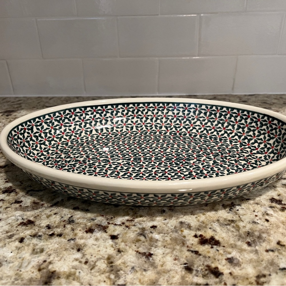 Polish pottery Holiday Baking Dish